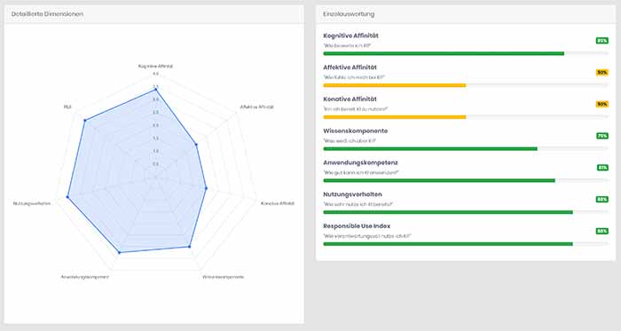 KAAS Radar Chart of 6 Core Dimensions